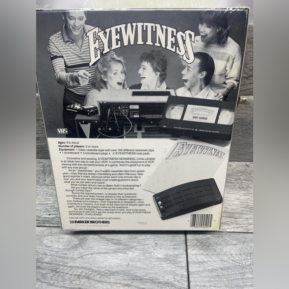 Parker Brothers Games Vintage 985 Eyewitness Newsreel Challenge Vcr